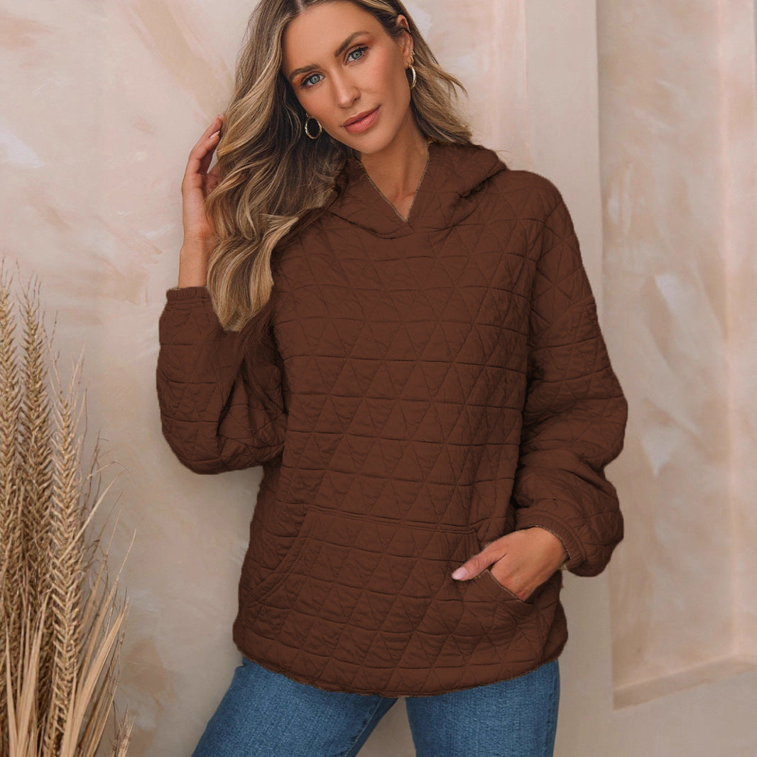 Women's Solid Color Hooded Sweater Regular Sleeve