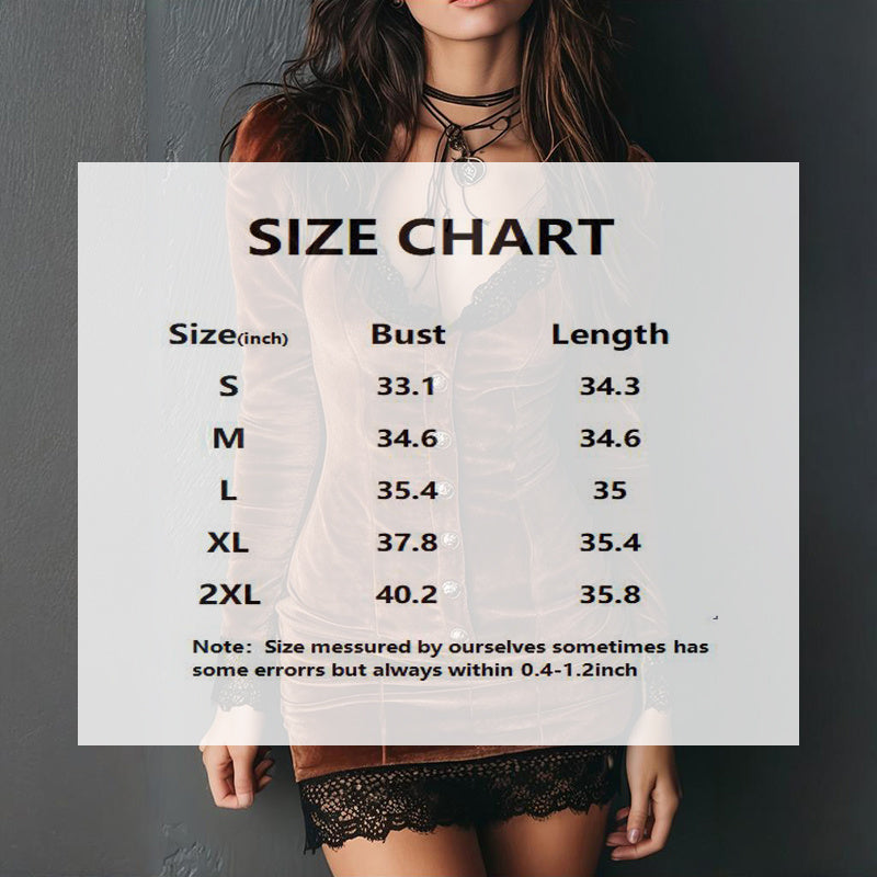 Women's Sexy V-Neck Bodycon Short Dress With Lace Trim And Button Details Long Sleeve Spring Summer Mini Dress