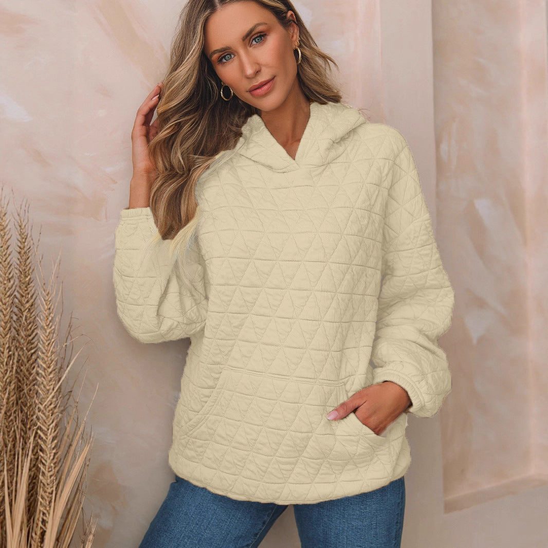 Women's Solid Color Hooded Sweater Regular Sleeve